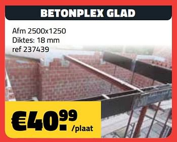 Promotions Betonplex glad - Produit maison - Bouwcenter Frans Vlaeminck - Valide de 04/12/2023 à 31/12/2023 chez Bouwcenter Frans Vlaeminck