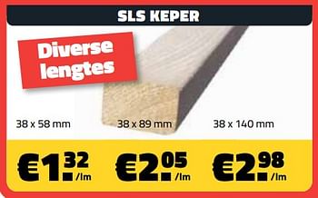 Promoties Sls keper 38 x 58 mm - Huismerk - Bouwcenter Frans Vlaeminck - Geldig van 04/12/2023 tot 31/12/2023 bij Bouwcenter Frans Vlaeminck