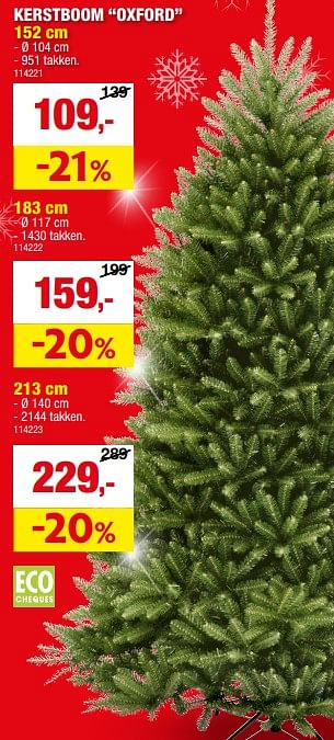 Promoties Kerstboom oxford - Huismerk - Hubo  - Geldig van 06/12/2023 tot 17/12/2023 bij Hubo