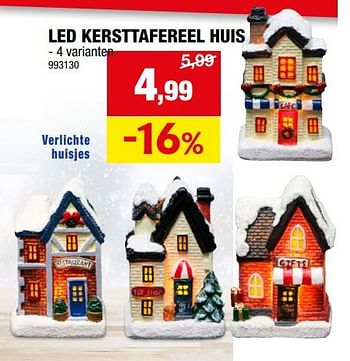 Promoties Led kersttafereel huis - Huismerk - Hubo  - Geldig van 06/12/2023 tot 17/12/2023 bij Hubo
