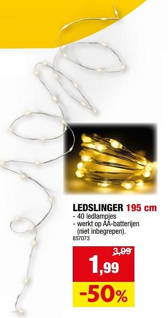 Promoties Ledslinger - Huismerk - Hubo  - Geldig van 06/12/2023 tot 17/12/2023 bij Hubo