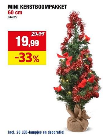 Promoties Mini kerstboompakket - Huismerk - Hubo  - Geldig van 06/12/2023 tot 17/12/2023 bij Hubo