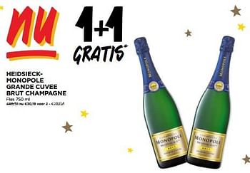 Promoties Heidsieckmonopole grande cuvee brut champagne - Champagne - Geldig van 06/12/2023 tot 12/12/2023 bij Jumbo