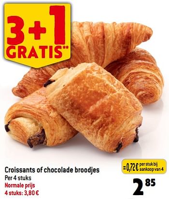 Promoties Croissants of chocolade broodjes - Huismerk - Smatch - Geldig van 06/12/2023 tot 12/12/2023 bij Smatch
