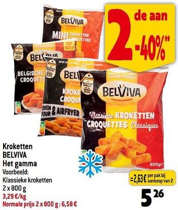Promoties Kroketten belviva - Belviva - Geldig van 06/12/2023 tot 12/12/2023 bij Smatch