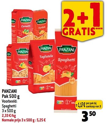 Promoties Panzani spaghetti - Panzani - Geldig van 06/12/2023 tot 12/12/2023 bij Smatch