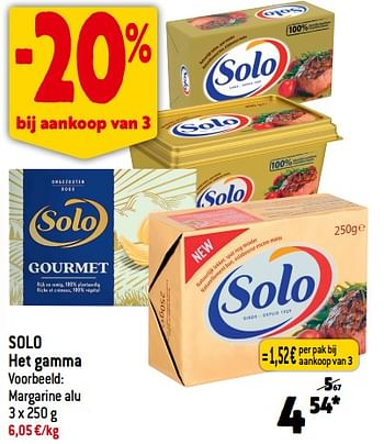 Promoties Solo margarine alu - Solo - Geldig van 06/12/2023 tot 12/12/2023 bij Smatch