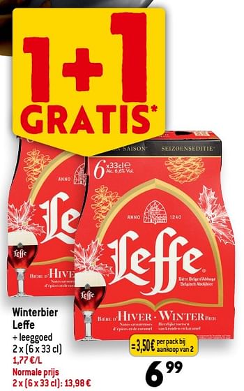 Promoties Winterbier leffe - Leffe - Geldig van 06/12/2023 tot 12/12/2023 bij Smatch