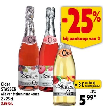 Promoties Cider stassen - STASSEN - Geldig van 06/12/2023 tot 12/12/2023 bij Smatch