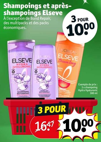 Promotions Elseve shampoing hydra hyaluronic - L'Oreal Paris - Valide de 05/12/2023 à 10/12/2023 chez Kruidvat