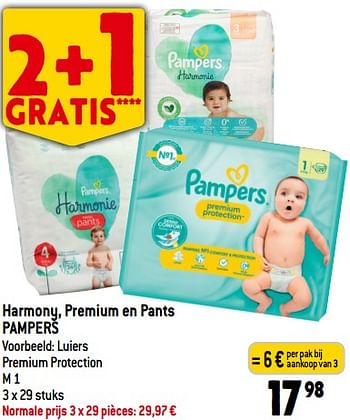 Promoties Harmony, premium en pants pampers - Pampers - Geldig van 06/12/2023 tot 12/12/2023 bij Smatch