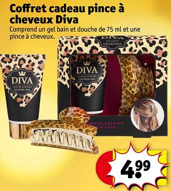 Promotions Coffret cadeau pince à cheveux diva - Diva - Valide de 05/12/2023 à 10/12/2023 chez Kruidvat