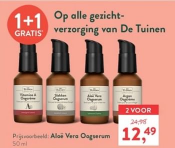 Promoties Aloe vera oogserum - De Tuinen - Geldig van 03/12/2023 tot 10/12/2023 bij Holland & Barret