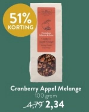 Promotions Cranberry appel melange - De Tuinen - Valide de 03/12/2023 à 10/12/2023 chez Holland & Barret