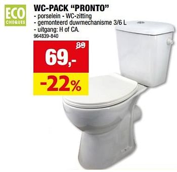 Promoties Wc-pack pronto - pronto - Geldig van 06/12/2023 tot 17/12/2023 bij Hubo