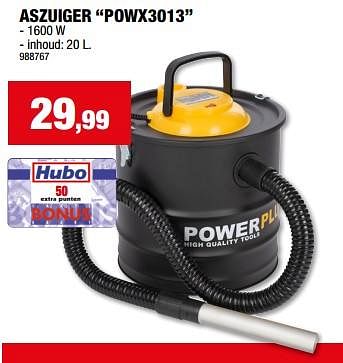 Promoties Powerplus aszuiger powx3013 - Powerplus - Geldig van 06/12/2023 tot 17/12/2023 bij Hubo