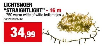 Promoties Lichtsnoer straightlight - Huismerk - Hubo  - Geldig van 06/12/2023 tot 17/12/2023 bij Hubo