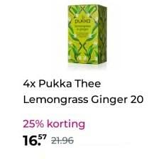 Promoties 4x pukka thee lemongrass ginger - Pukka - Geldig van 07/12/2023 tot 10/12/2023 bij Plein