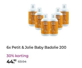Promoties 6x petit + jolie baby badolie - Petit & jolie - Geldig van 07/12/2023 tot 10/12/2023 bij Plein
