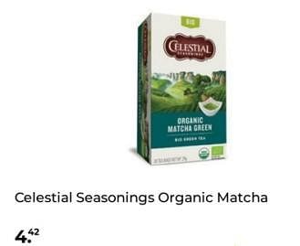 Promoties Celestial seasonings organic matcha - Celestial - Geldig van 07/12/2023 tot 10/12/2023 bij Plein
