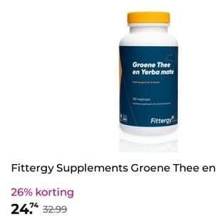 Promoties Fittergy supplements groene thee - Fittergy - Geldig van 07/12/2023 tot 10/12/2023 bij Plein