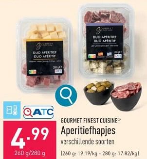 Promoties Aperitiefhapjes - Gourmet Finest Cuisine - Geldig van 11/12/2023 tot 22/12/2023 bij Aldi