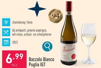 Promotions Baccolo bianco puglia igt - Vins blancs - Valide de 11/12/2023 à 22/12/2023 chez Aldi