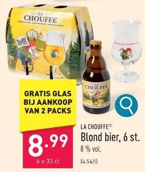 Promoties Blond bier - Brasserie d'Achouffe - Geldig van 11/12/2023 tot 22/12/2023 bij Aldi