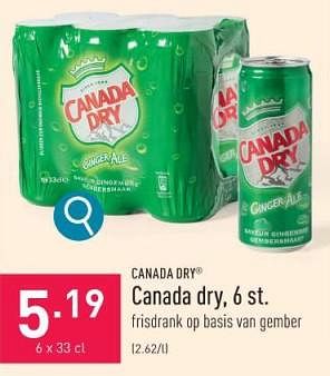 Promoties Canada dry - Canada Dry - Geldig van 11/12/2023 tot 22/12/2023 bij Aldi