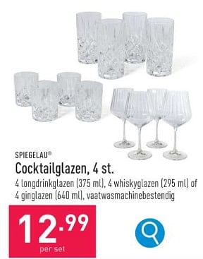 Promoties Cocktailglazen - Spiegelau - Geldig van 13/12/2023 tot 22/12/2023 bij Aldi