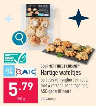 Promoties Hartige wafeltjes - Gourmet Finest Cuisine - Geldig van 11/12/2023 tot 22/12/2023 bij Aldi