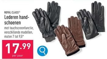 Promoties Lederen handschoenen - Royal Class - Geldig van 13/12/2023 tot 22/12/2023 bij Aldi