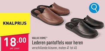 Promoties Lederen pantoffels voor heren - Walkx - Geldig van 13/12/2023 tot 22/12/2023 bij Aldi