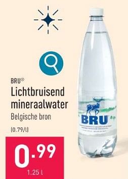 Promoties Lichtbruisend mineraalwater - Bru - Geldig van 11/12/2023 tot 22/12/2023 bij Aldi
