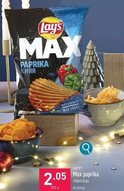 Promoties Max paprika - Lay's - Geldig van 11/12/2023 tot 22/12/2023 bij Aldi