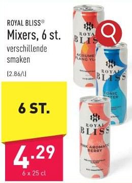 Promoties Mixers - Royal Bliss - Geldig van 15/12/2023 tot 22/12/2023 bij Aldi