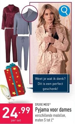 Promoties Pyjama voor dames - Sylvie Meis - Geldig van 13/12/2023 tot 22/12/2023 bij Aldi