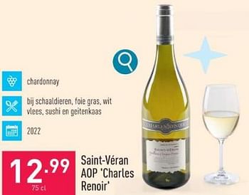 Promoties Saint-véran aop charles renoir - Witte wijnen - Geldig van 11/12/2023 tot 22/12/2023 bij Aldi