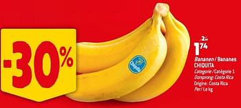 Promoties Bananen - bananes chiquita - Chiquita - Geldig van 06/12/2023 tot 12/12/2023 bij Match