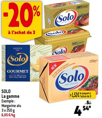 Promotions Solo margarine alu - Solo - Valide de 06/12/2023 à 12/12/2023 chez Smatch