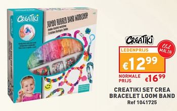 Promoties Creatiki set crea bracelet loom band - Creatiki - Geldig van 06/12/2023 tot 11/12/2023 bij Trafic
