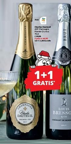 Promoties Charles dauteuil aop champagne premier cru brut - Champagne - Geldig van 30/11/2023 tot 13/12/2023 bij Spar (Colruytgroup)