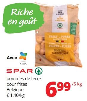 Promoties Pommes de terre pour frites - Spar - Geldig van 30/11/2023 tot 13/12/2023 bij Spar (Colruytgroup)
