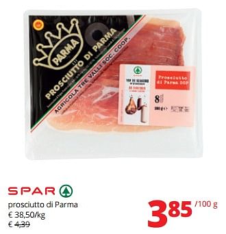 Promotions Prosciutto di parma - Spar - Valide de 30/11/2023 à 13/12/2023 chez Spar (Colruytgroup)