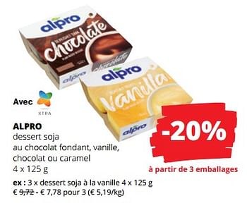 Promotions Alpro dessert soja à la vanille - Alpro - Valide de 30/11/2023 à 13/12/2023 chez Spar (Colruytgroup)