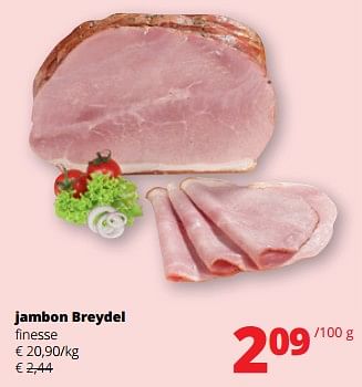 Promotions Jambon breydel finesse - Breydel - Valide de 30/11/2023 à 13/12/2023 chez Spar (Colruytgroup)