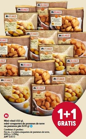 Promotions Mini-croquettes de pommes de terre - Produit Maison - Delhaize - Valide de 07/12/2023 à 13/12/2023 chez Delhaize