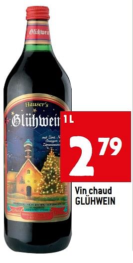 Promotions Vin chaud glühwein - Vins rouges - Valide de 06/12/2023 à 12/12/2023 chez Match