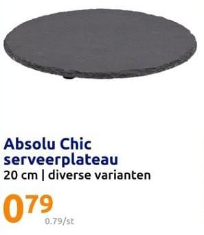Promoties Absolu chic serveerplateau - Absolu - Geldig van 06/12/2023 tot 12/12/2023 bij Action