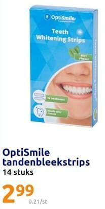 Promoties Optismile tandenbleekstrips - OptiSmile - Geldig van 06/12/2023 tot 12/12/2023 bij Action